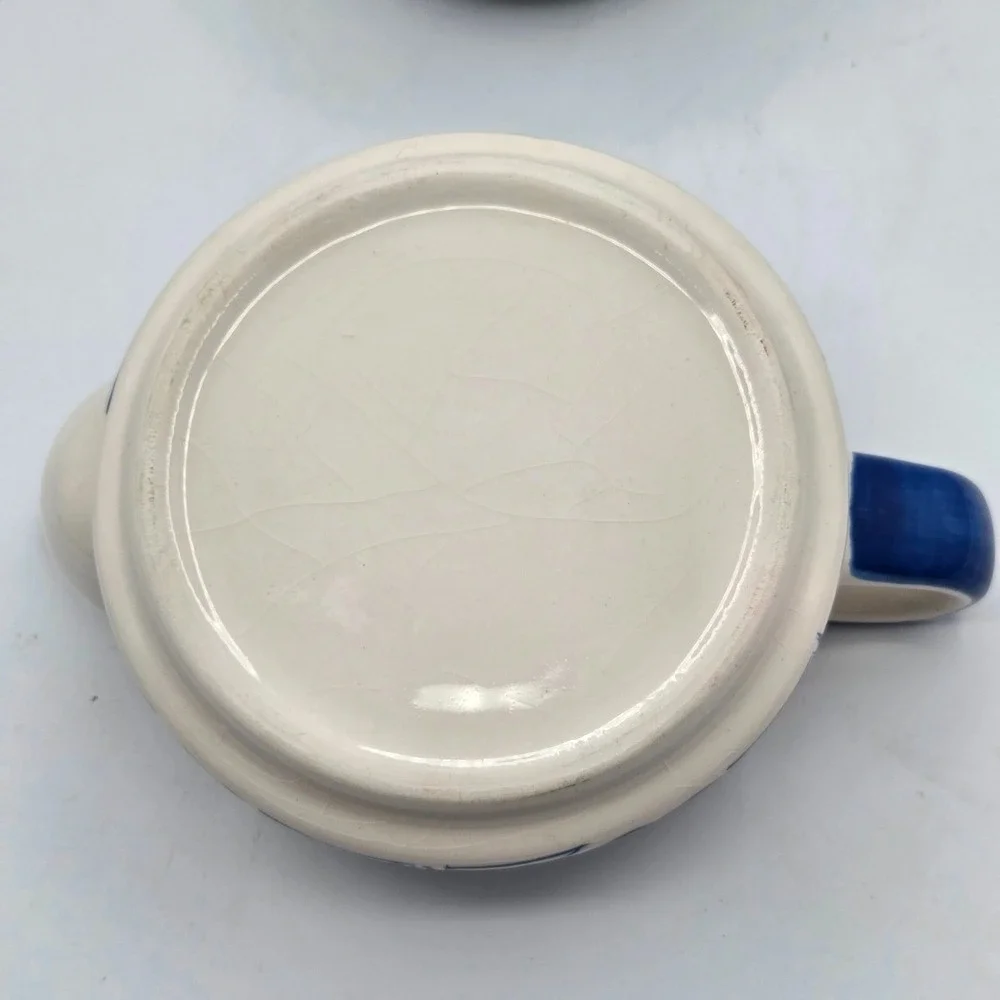 VINTAGE Moroccan Inspired TeaPot Tea For One 3 Piece Blue & White‎ - Thailand